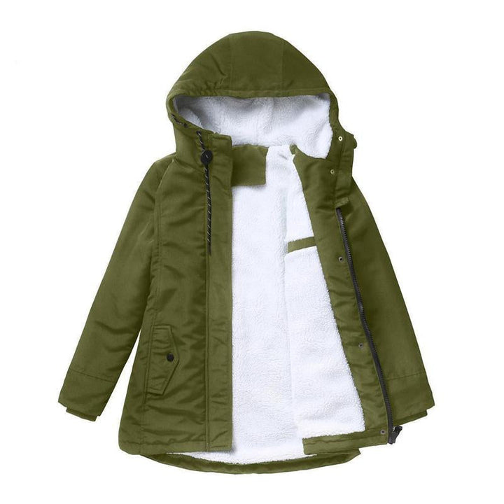 AMINA™ - Thick Winter Coat with Hood and Quilted Lining for Winter Warmth